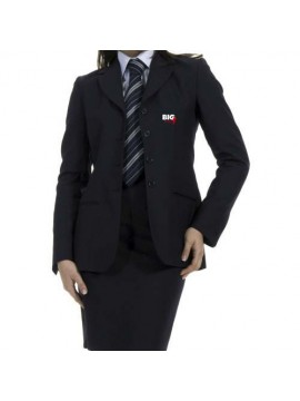 blue receptionist uniform suit